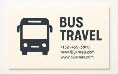 Standout bus travel visiting card ideas for drivers and travel brands.