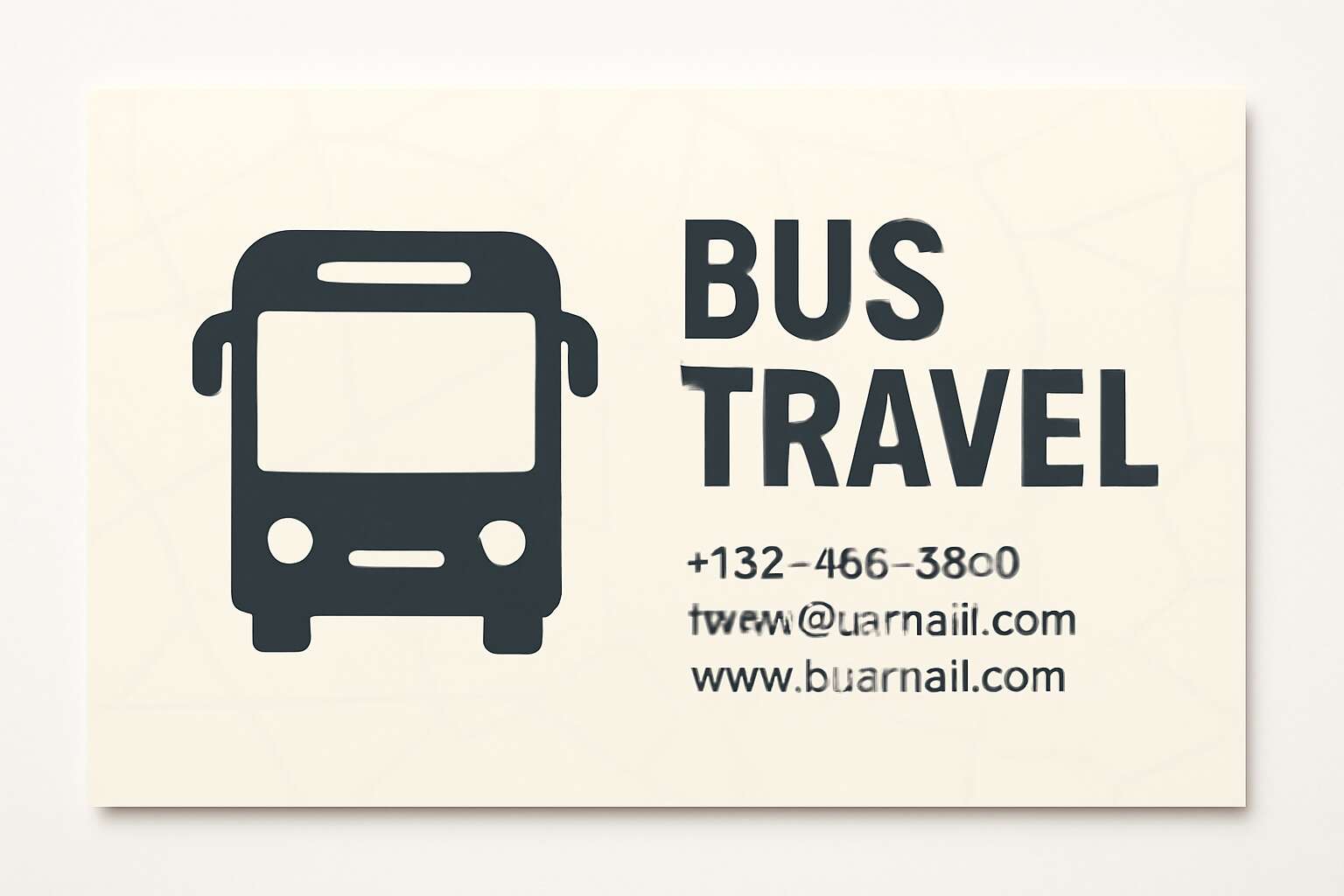 bus travel visiting card